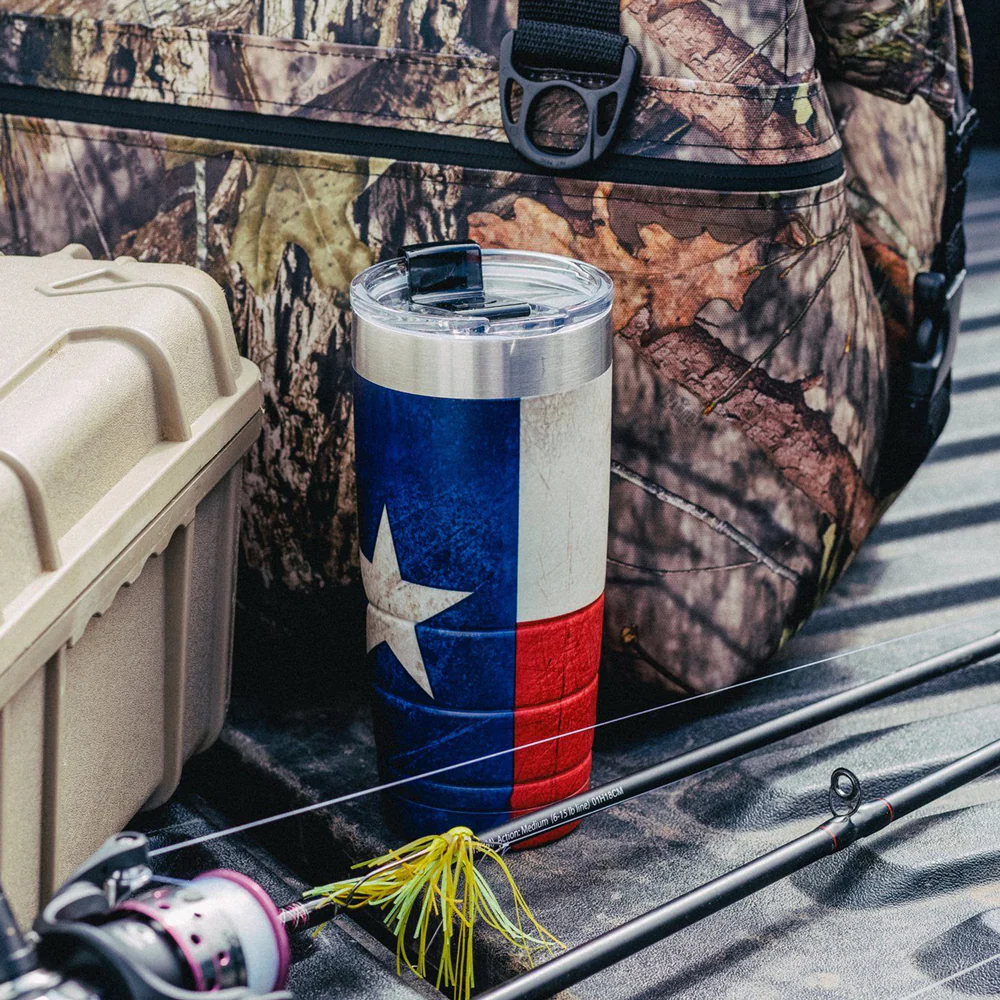 22 oz Bison Tumbler - Texas Flag - Image 3