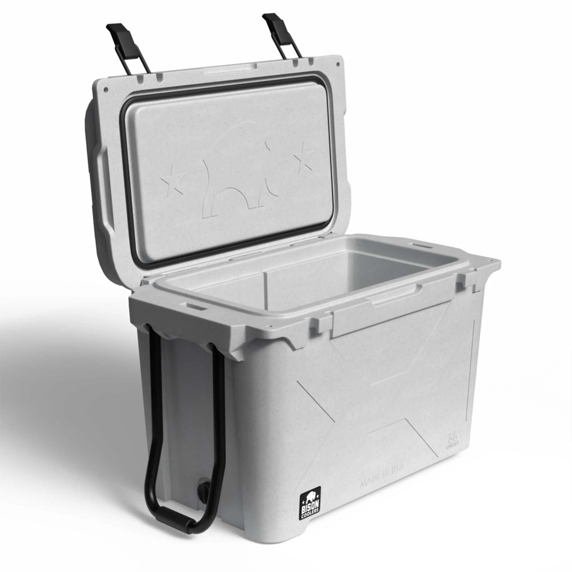 White 55 QT Wheeled Bison Cooler - Image 4