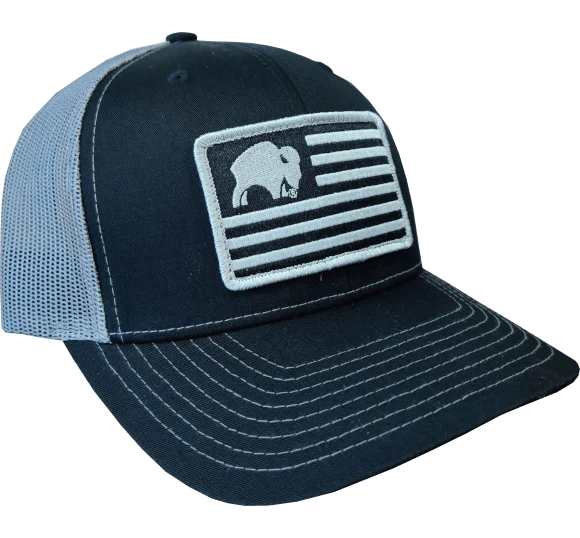 Bison Black American Flag Cap - Richardson 112