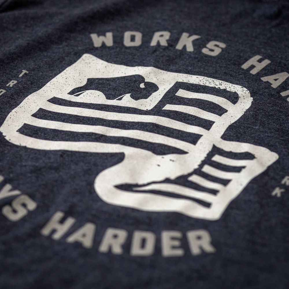Bison Work Hard Flag Shirt - Image 5