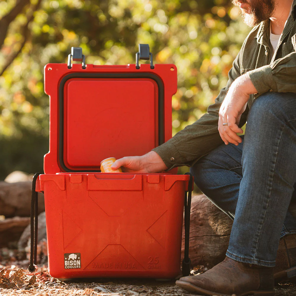 Red 25 QT Bison Cooler - Image 3