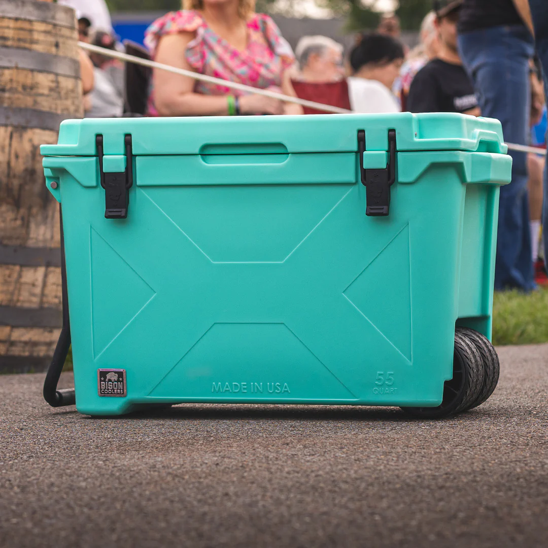Seafoam 55 QT Wheeled Bison Cooler - Image 2